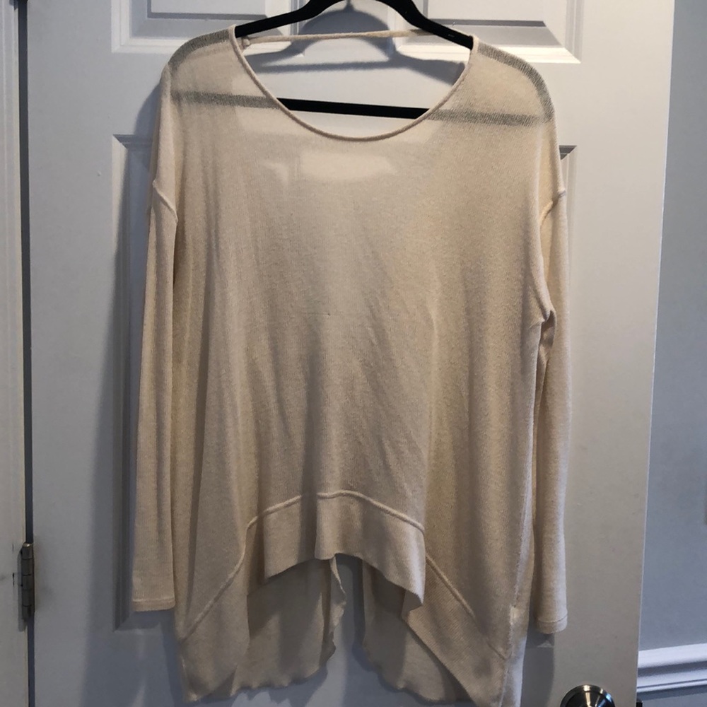 Express cream sheer sweater
